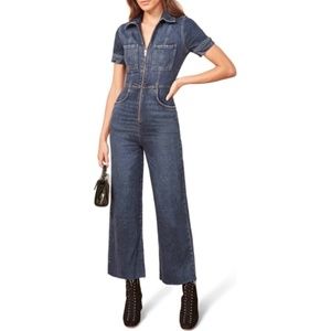 Reformation- Georgia Denim Jumpsuit Size 2